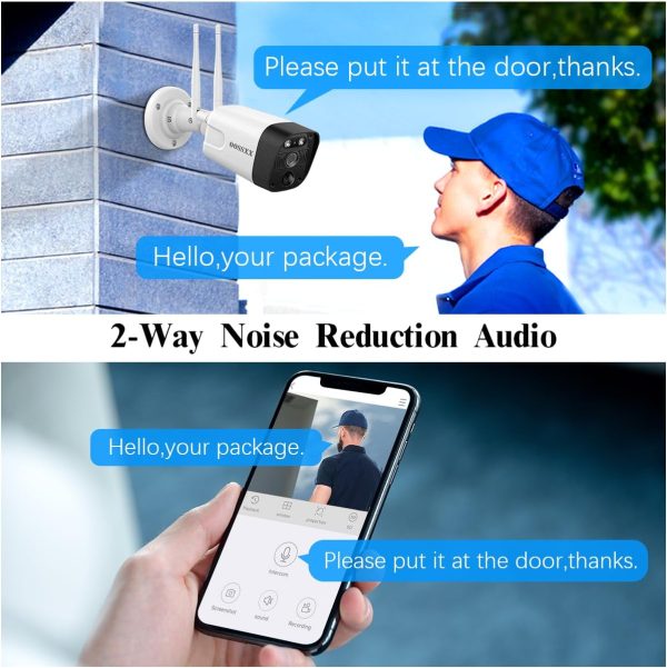 2-Way Audio & PIR Detection Dual Antennas Outdoor Wireless Security Camera System 5.5MP Wi-Fi Video Surveillance - Image 2