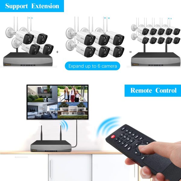 2-Way Audio & PIR Detection Dual Antennas Outdoor Wireless Security Camera System 5.5MP Wi-Fi Video Surveillance - Image 9