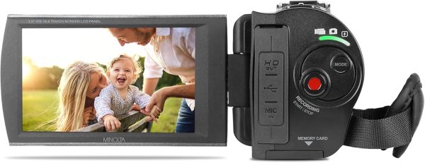 Minolta MN4K100Z 4K Ultra HD Camcorder w/10x Optical Zoom (Gunmetal) - Image 7